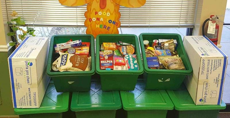 United Site Services food drive