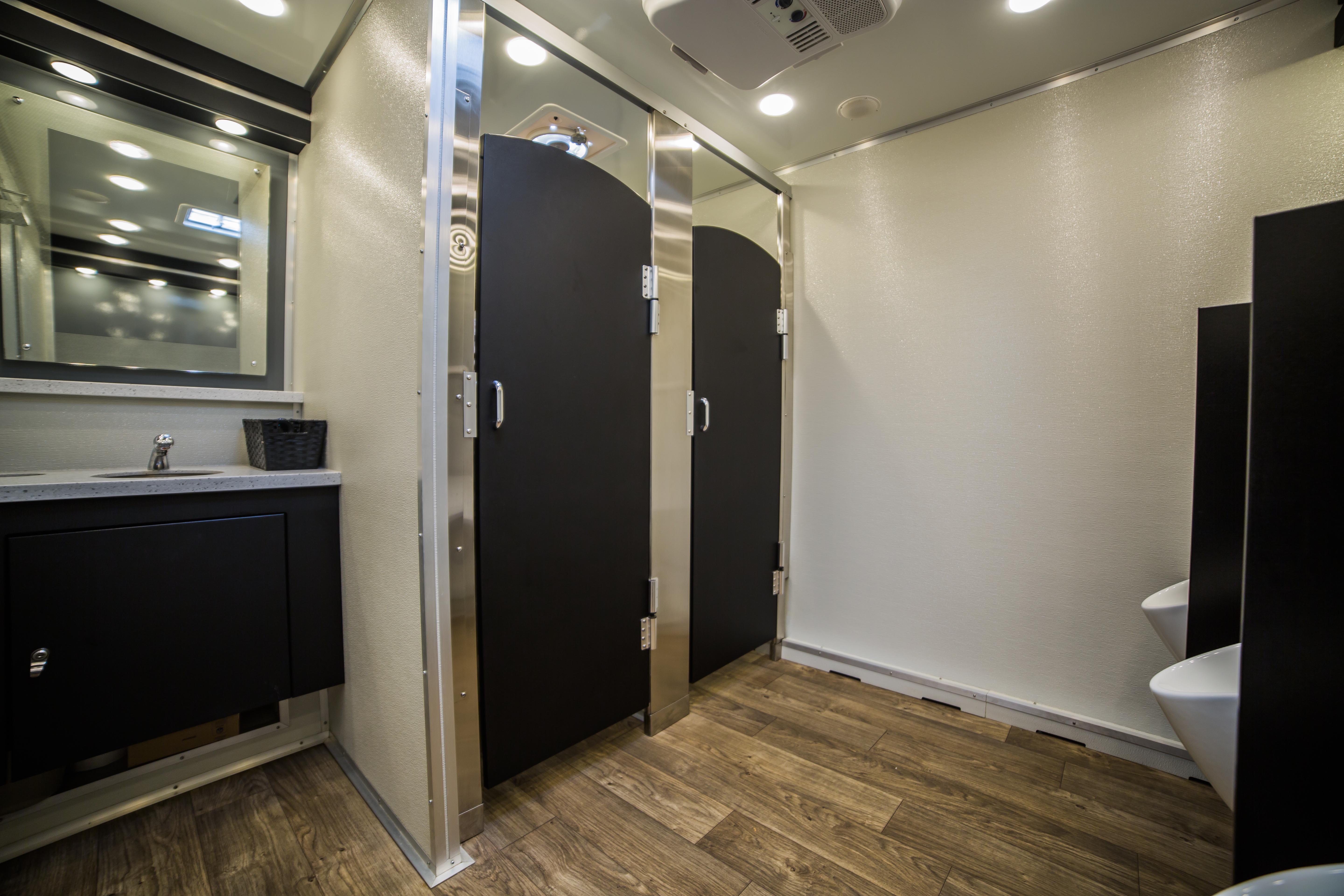 Gold Luxury Portable Toilets Interior View