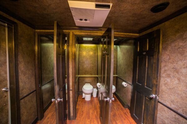 platinum series restroom trailer stalls