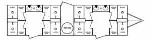 BRR 8 Stall Shower Trailer Floorplan