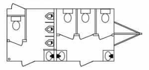 BRR Classic Restroom Trailer Floorplan